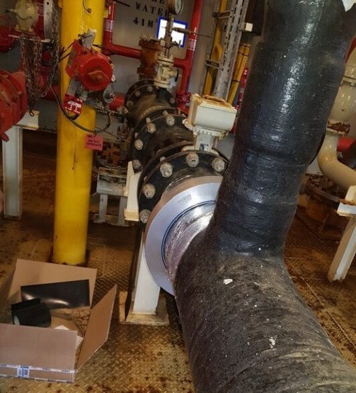 Merus Ring instalado en la línea de captación dentro del casco